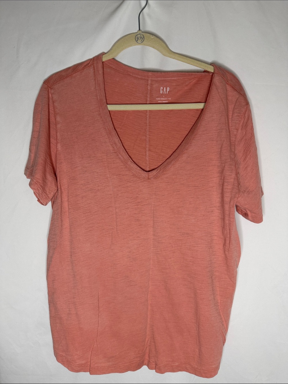 GAP Women's V-Neck Short Sleeve Tee - Coral